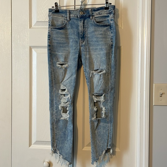 AE Ne(x)t Level Ripped High-Waisted Jegging Crop - Picture 2 of 5